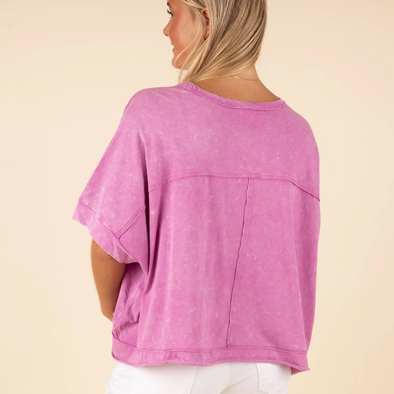 Boxy Pocket Short Sleeve Crop Top