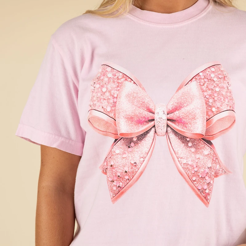 Sparkle Bow Short Sleeve T-Shirt