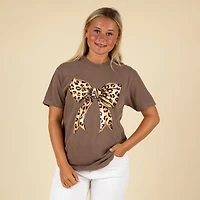 Cheetah Bow Short Sleeve T-Shirt