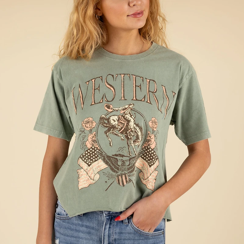 Western Crop Short Sleeve T-Shirt