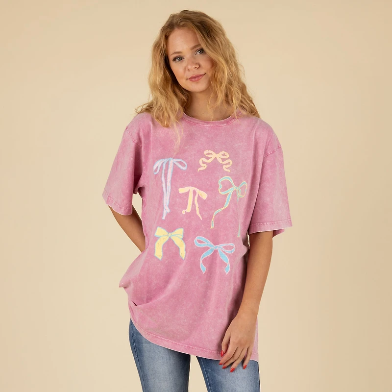 Multi Bows Short Sleeve T-Shirt