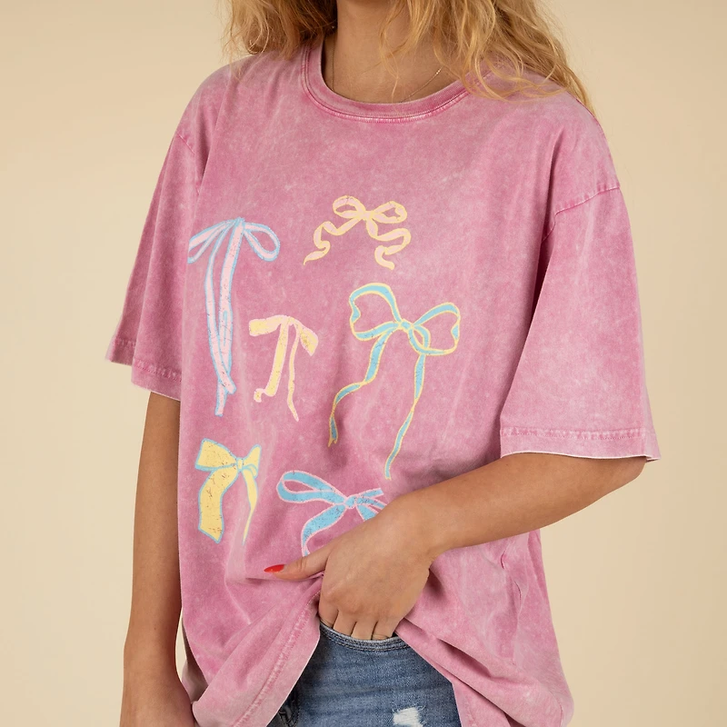 Multi Bows Short Sleeve T-Shirt