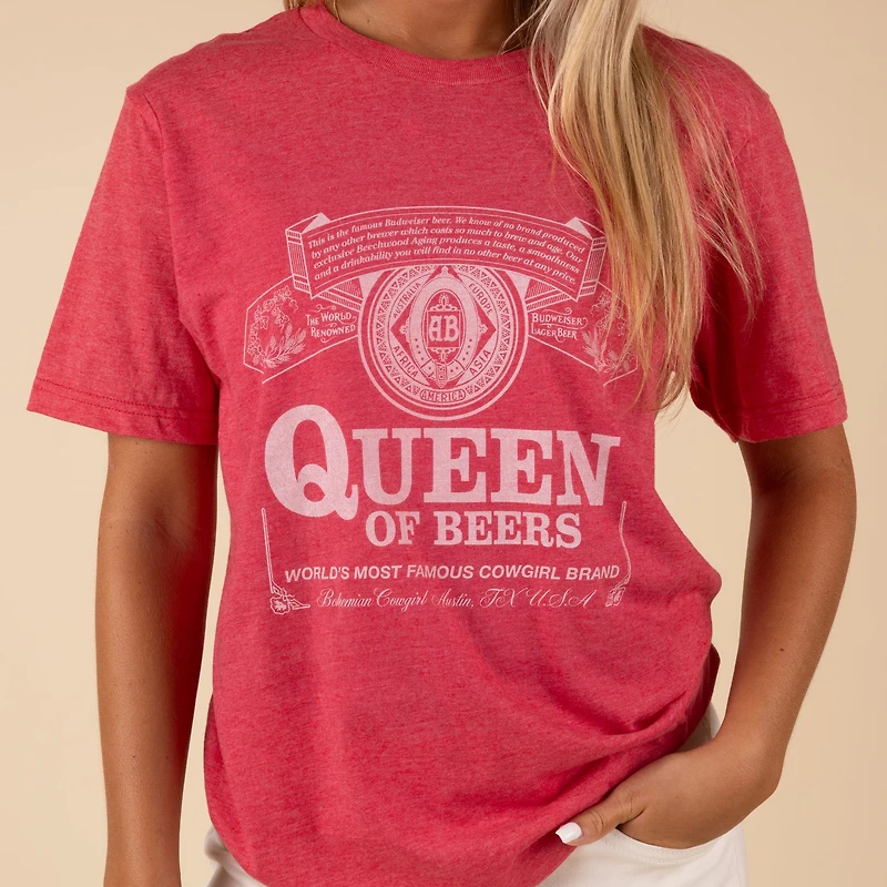 Queen Of Beers Short Sleeve T-Shirt