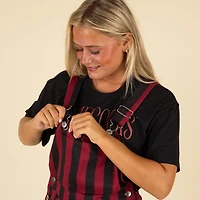 Garnet and Black Overall Bibs