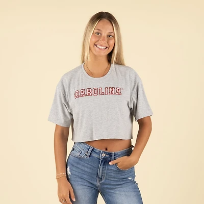 USC Boxy Crop Tee Grey