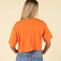 Florida Boxy Crop Tee Orange