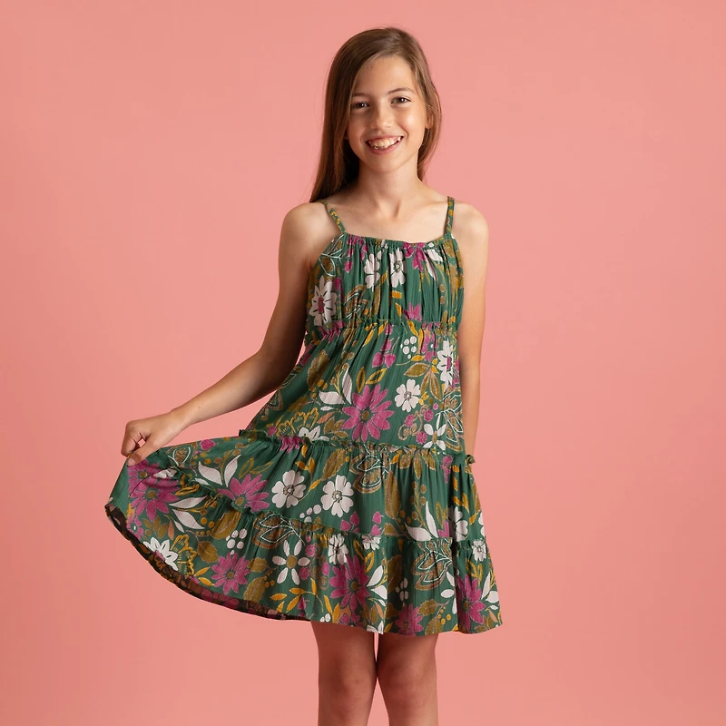 Youth Sleeveless Tiered Dress