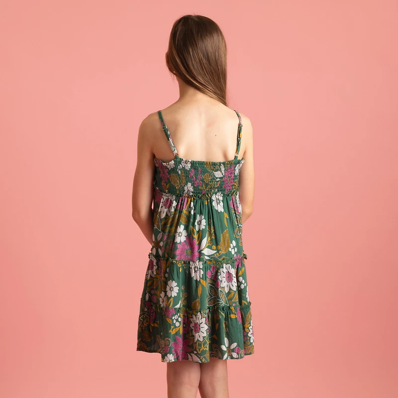 Youth Sleeveless Tiered Dress