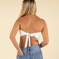 UF Tie-Back Bandeau Top