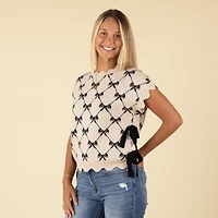 Bow Tie Sleeveless Sweater