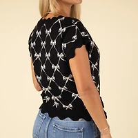 Bow Tie Sleeveless Sweater