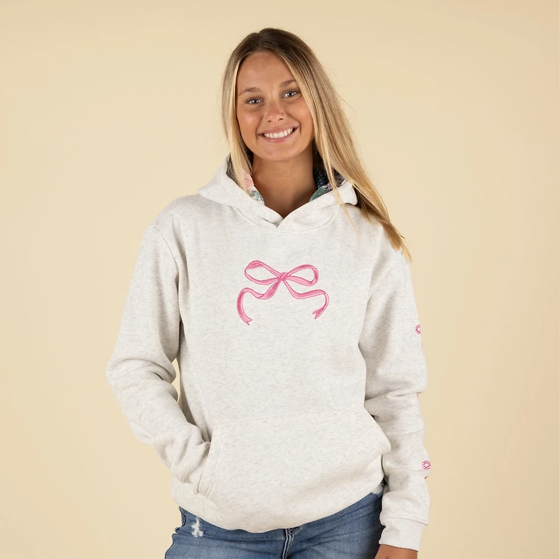 Embroidered Bow Hoodie
