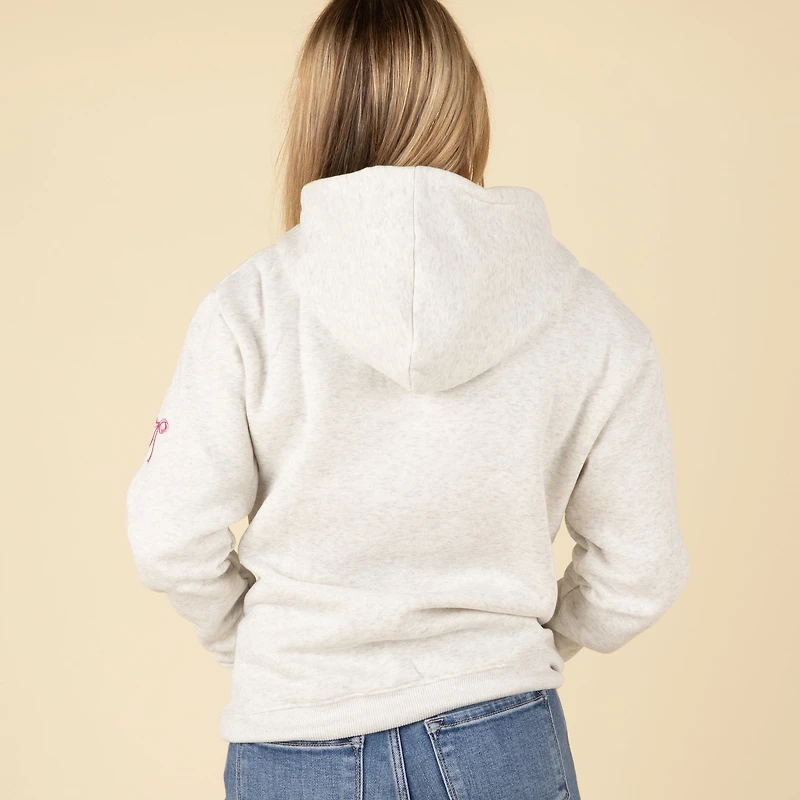 Embroidered Bow Hoodie