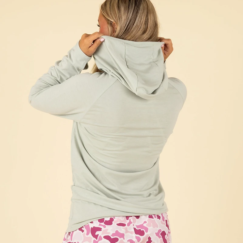 Women's Heather Blend Hooded T-Shirt Sage