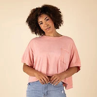 Boxy Pocket Short Sleeve Crop Top