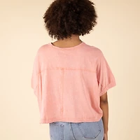 Boxy Pocket Short Sleeve Crop Top