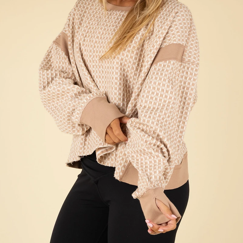 FP Movement Long Sleeve Textured My Time Tee Sandy