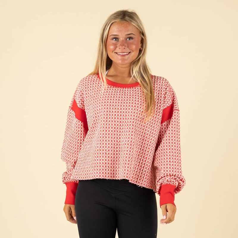 FP Movement Long Sleeve Textured My Time Tee Victory Red