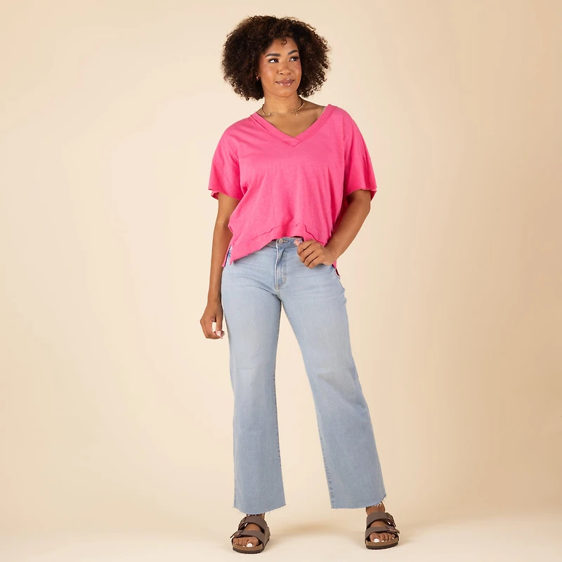 Slim Palazzo Jeans Light Wash