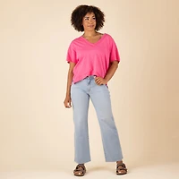 Slim Palazzo Jeans Light Wash