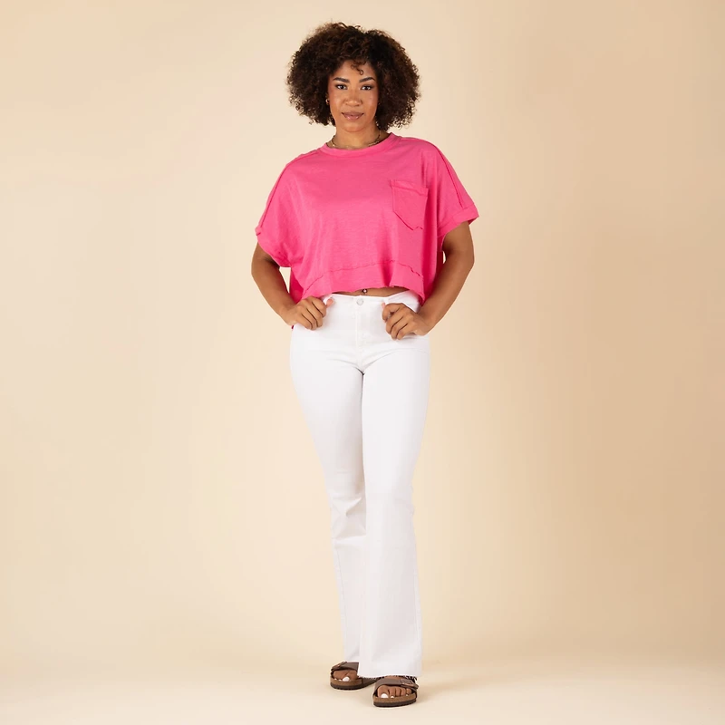 Scissor High Rise Flare White