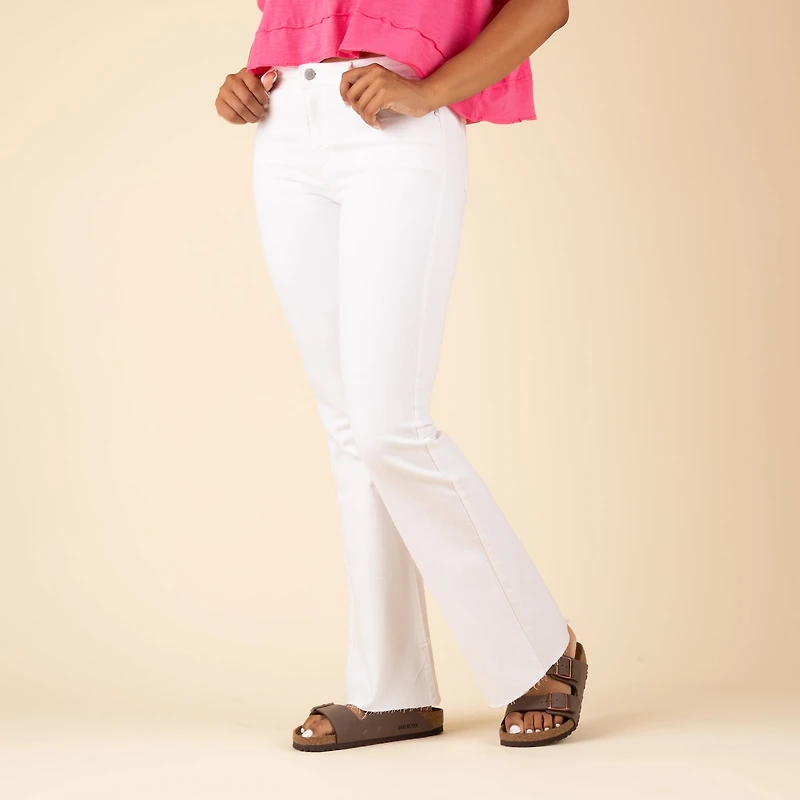Scissor High Rise Flare White