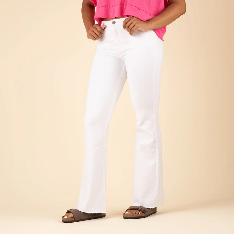 Scissor High Rise Flare White