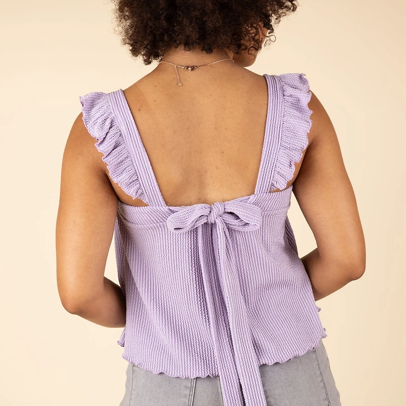 Sleeveless Tie Back Women's Babydoll Top