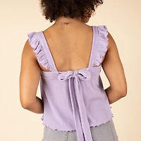 Sleeveless Tie Back Women's Babydoll Top
