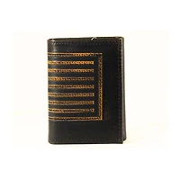 USA Flag Burnished Trifold Wallet