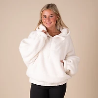 Sherpa Hooded Quarter Zip Pullover