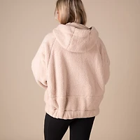 Sherpa Hooded Quarter Zip Pullover