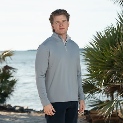 Mariner 1/4 Zip Solid Pullover Shark Fin