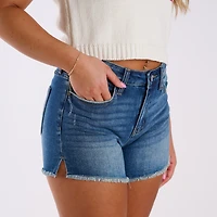 The Levy Dark Wash Denim Shorts
