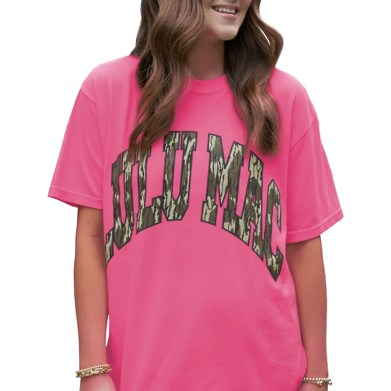 Lulu Mac Camo Fill Short Sleeve T-Shirt Neon Pink