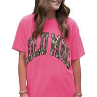 Lulu Mac Camo Fill Short Sleeve T-Shirt Neon Pink