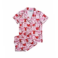Youth Pink Bows Pajama Set