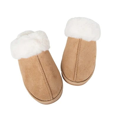 Faux Fur Cozy Slippers Sand