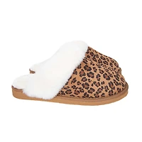Faux Fur Cozy Slippers Leopard