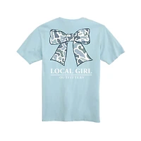 Youth Camo Bow Short Sleeve T-Shirt Chambray