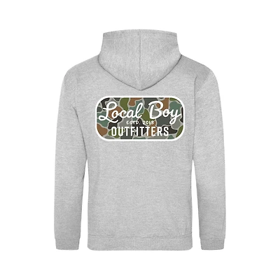 Youth Forest Camo Patch Hoodie Heather Grey
