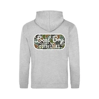 Youth Forest Camo Patch Hoodie Heather Grey
