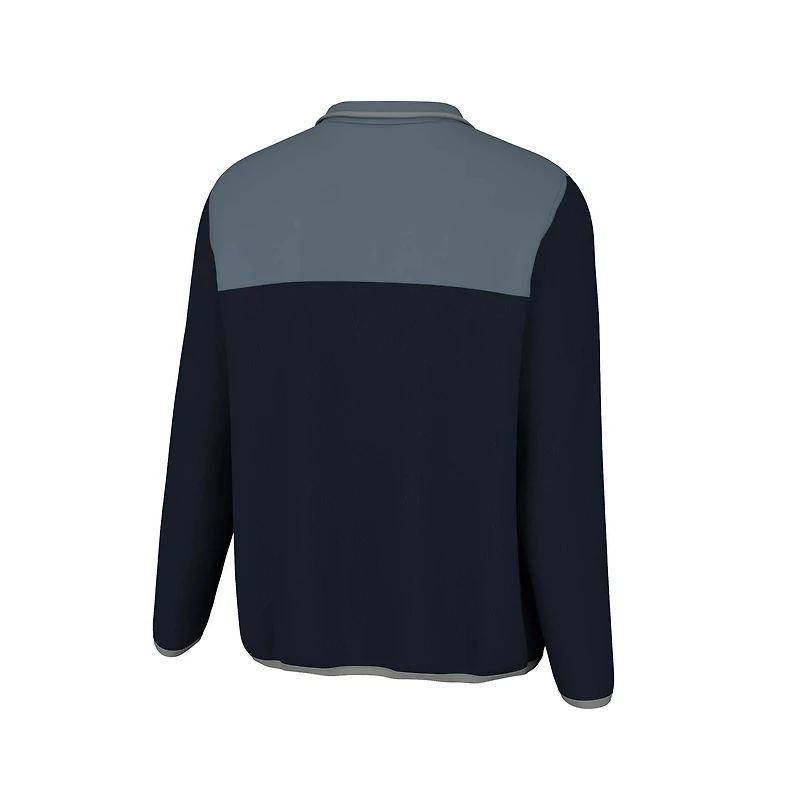 Youth Navy Two-Tone Quarter Snap Pullover