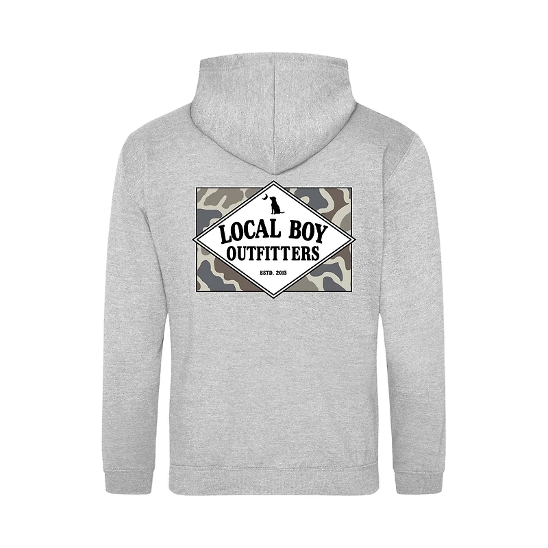 Youth Founders Camo Badge Hoodie Grey