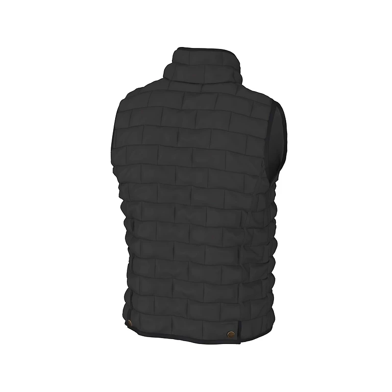 Youth Brick Quilted Vest Charcoal