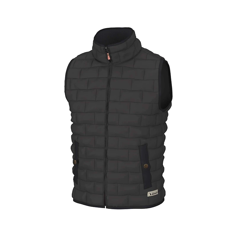 Youth Brick Quilted Vest Charcoal
