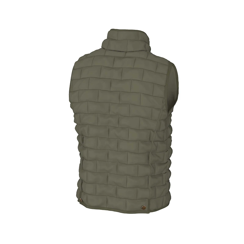 Youth Brick Quilted Vest Moss