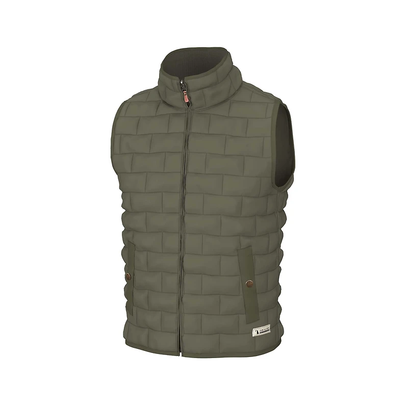 Youth Brick Quilted Vest Moss