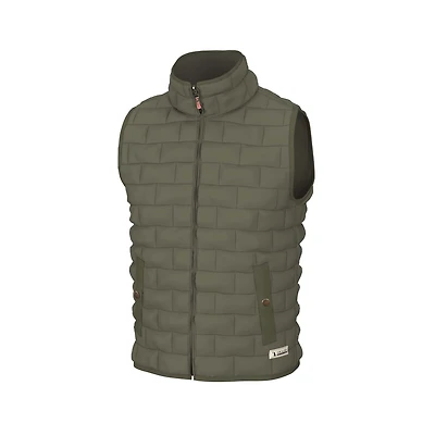 Youth Brick Quilted Vest Moss