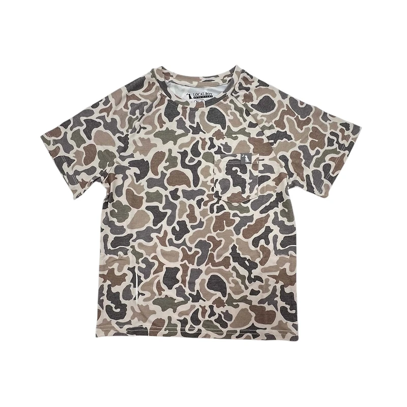 Youth Heather Blend Crewneck Short Sleeve T-Shirt Localflage